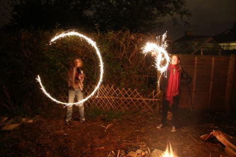 Photo of us doing sparklers