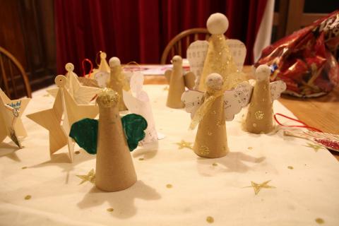 Photos of our angels with music in their wings made at our retreat this year.